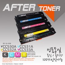 컬러 레이저젯 CM2320nf MFP 프린터호환 재생토너, 1개, 3 노랑CC532A