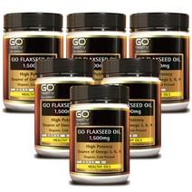 [해외건강식품직구] 고헬씨 고 플랙시드 오일 아마씨유 1500mg 210캡슐 6개