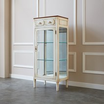 피어젠 프렌치 리아스 엔틱 장식장 화이트빈티지