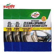 터틀왁스 마이크로화이버 클린 앤 스파클유리 앤 인테리어 타월-실내용 3개+금액별사은품 TWA110 극세사타월 세차타월