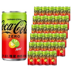코카콜라 제로 탄산음료 레몬라임, 30개, 190ml