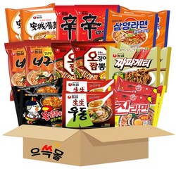 농심 삼양 오뚜기 봉지라면 세트 9종18개, 1세트