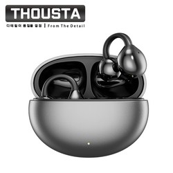 THOUSTA 고음질 HiFi 노이즈캔슬링 오픈형 블루투스 V5.4 이어폰 귀걸이형