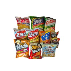 [달달상회] 봉지과자세트 (콘칩 양파링 야채타임 포카칩소금 포카칩어니언 오잉 쫄병 도도한나쵸 찍먹나쵸 삼양짱구)