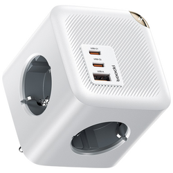 Toocki GaN C타입 PPS 2C1A 3포트 4구 4000W 접지형 초고속충전 고용량 큐브 멀티탭 콘센트  C28