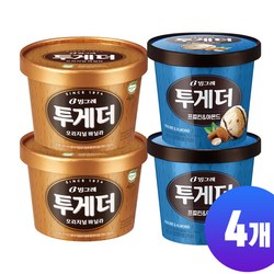 빙그레 투게더 아이스크림 (바닐라 2개, 프럴린 2개), 1개, 3.22L