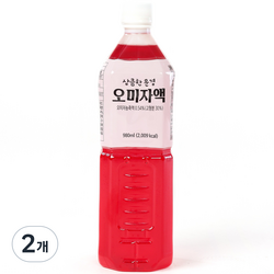 카페전용 문경 오미자액 대용량, 980ml, 2개, 1개입
