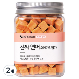 페페로니 강아지 진짜 오메가3 져키, 연어, 180g, 2개