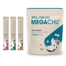 메가츄 짜먹는 고양이 간식 츄 90스틱 대용량, 2개 · 90스틱 · 2개