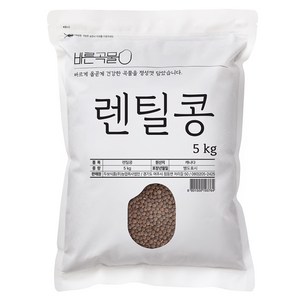 바른곡물 렌틸콩, 5kg, 1개