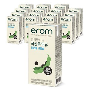 이롬 황성주 박사의 국산콩 두유 검은콩 고칼슘, 190ml, 16개