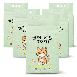 메디펫 매직 응고형 고양이 두부모래 가는입자, 10L, 5개, 녹차향 · 5개 · 10L