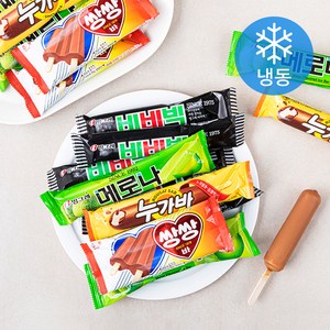 빙그레 베스트 컬렉션 메로나 5개입 + 비비빅 5개입 + 누가바 5개입 + 쌍쌍바 5개입 세트 (냉동), 1.45L, 1세트