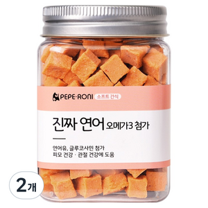 페페로니 강아지 진짜 오메가3 져키, 연어, 180g, 2개