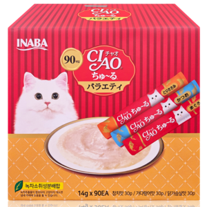 챠오츄르 대용량 90P 코스트코 고양이 츄르 간식 버라이어티 반려묘 차오추르 90P