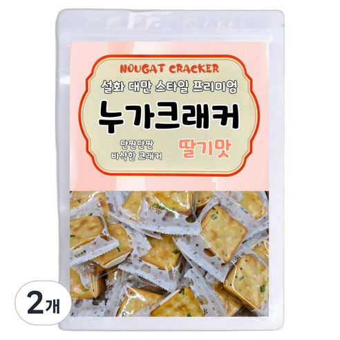 대만 스타일 프리미엄 누가크래커 딸기맛, 200g, 2개