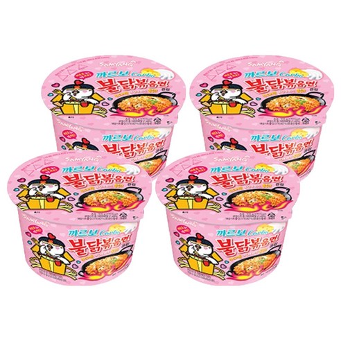 삼양 큰컵 까르보 불닭볶음면 105g, 4개