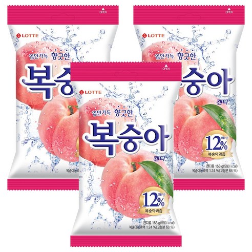 롯데웰푸드 복숭아 캔디