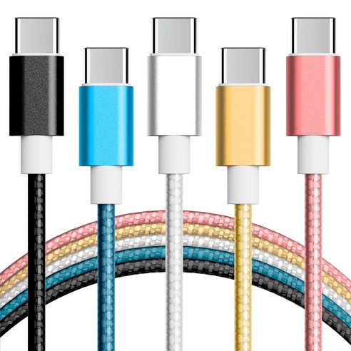 구스페리 C타입 to USB 고속충전 케이블, 1.5m, 혼합색상, 5개