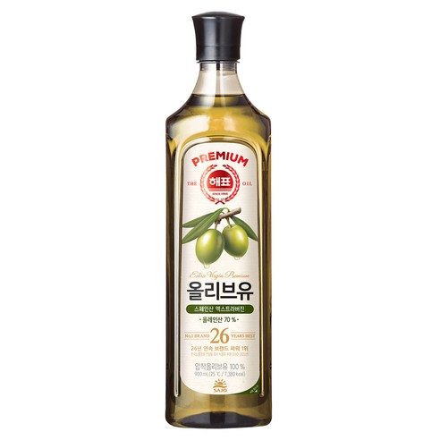 해표 압착 올리브유 900ml
