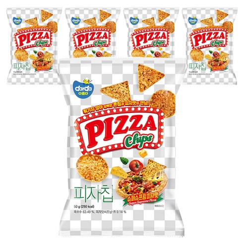 다르다 피자칩, 50g, 5개