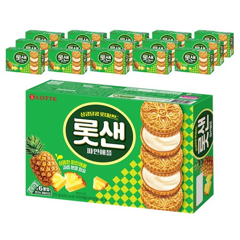 롯데웰푸드 롯데샌드 파인애플 6p