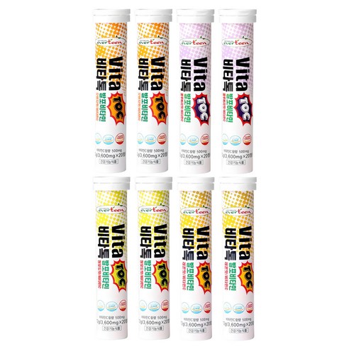 에버틴 비타톡 발포 비타민C 레몬맛+오렌지맛+청포도맛+블루베리맛