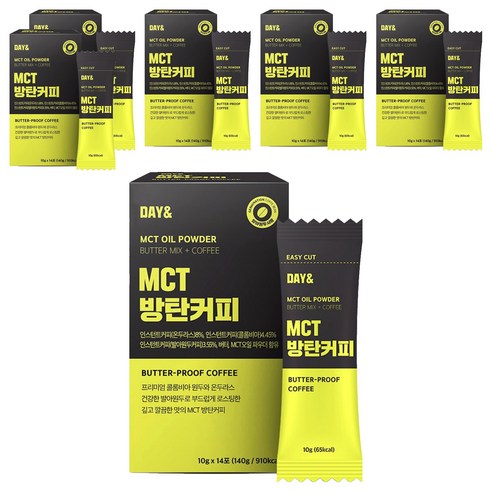 데이앤 MCT오일 방탄커피, 10g, 14개입, 6개