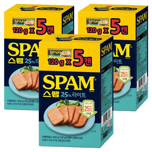 스팸 25% 라이트 노캡 5p