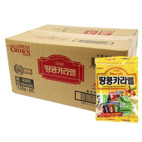 크라운 땅콩카라멜, 120g, 20개