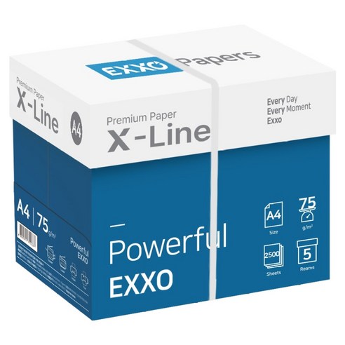 엑소 엑스라인 복사용지 75g, A4, 2500개