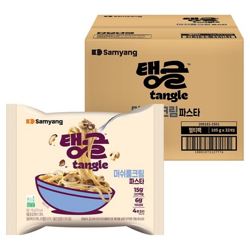 tangle 머쉬룸 크림파스타 105g, 32개