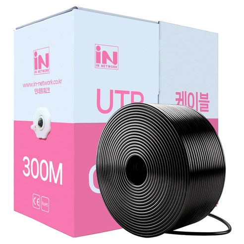 인네트워크 CAT.5E UTP 옥외용 이중피복 제작용 랜케이블 박스타입 IN-5UOD300BX, 1개, 300m