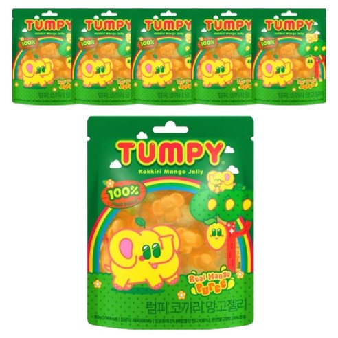 텀피 코끼리 망고젤리, 80g, 6개