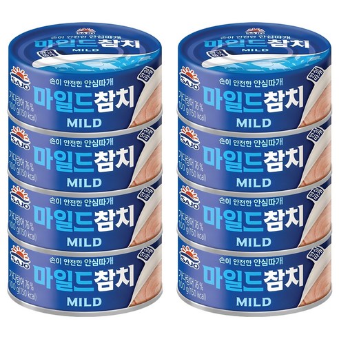 사조참치 마일드, 100g, 8개