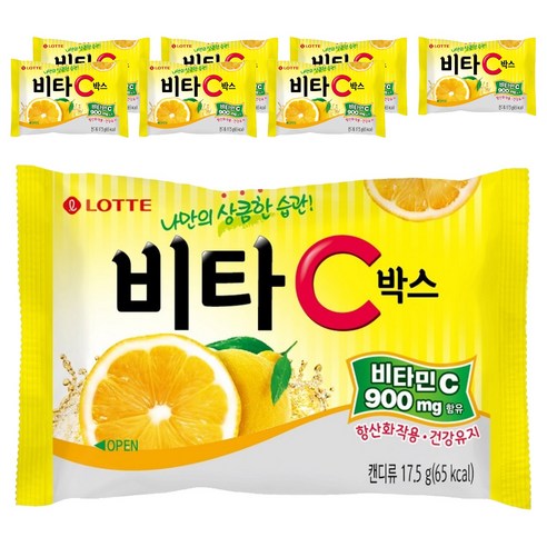 롯데웰푸드 비타C박스 캔디, 17.5g, 8개