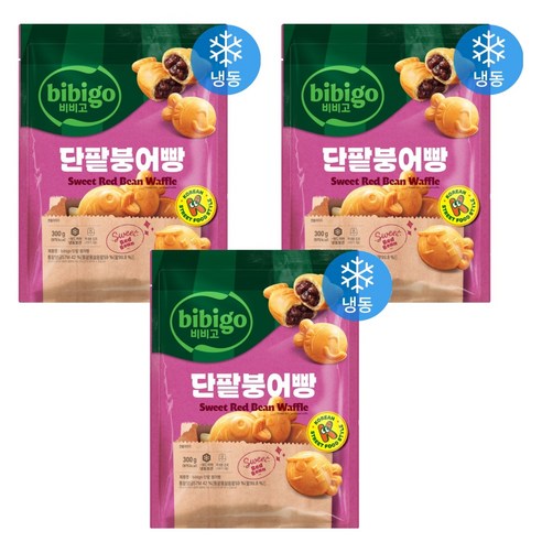 [로켓프레시] 비비고 단팥붕어빵 (냉동), 300g, 3개