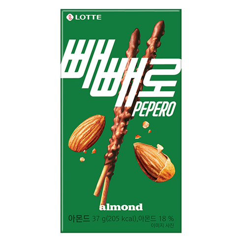 빼빼로 아몬드, 37g, 1개