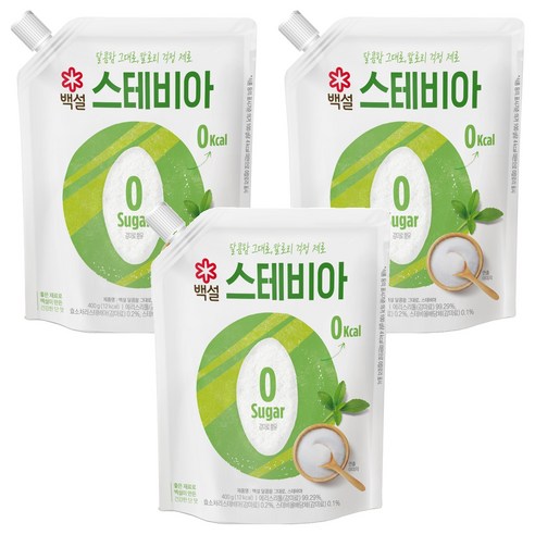 백설 스테비아, 400g, 3개