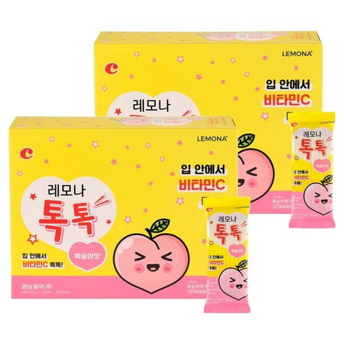 레모나 톡톡 어린이 비타민 간식 2g 100포, 200g, 2개
