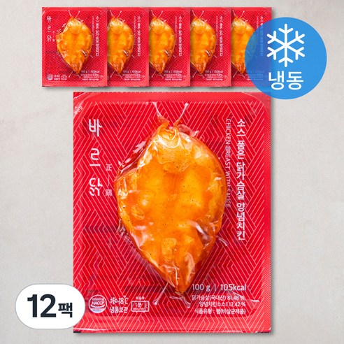 바르닭 소스품은 닭가슴살 양념치킨 (냉동)