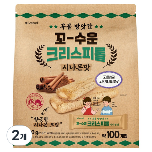 아이배냇 곡물방앗간 꼬수운 크리스피롤 시나몬맛