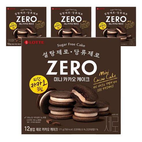 롯데제로 카카오 케이크 12p