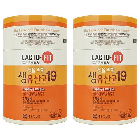 종근당건강 장을 위한 생 유산균19, 2개, 400g
