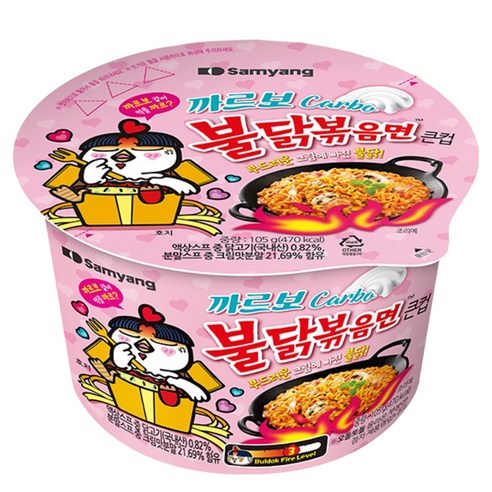 불닭볶음면 까르보 큰컵 105g, 1개