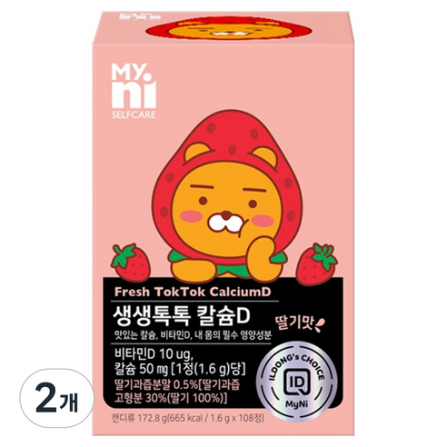 마이니 셀프케어 생생톡톡 칼슘D 172.8g, 2개, 108정