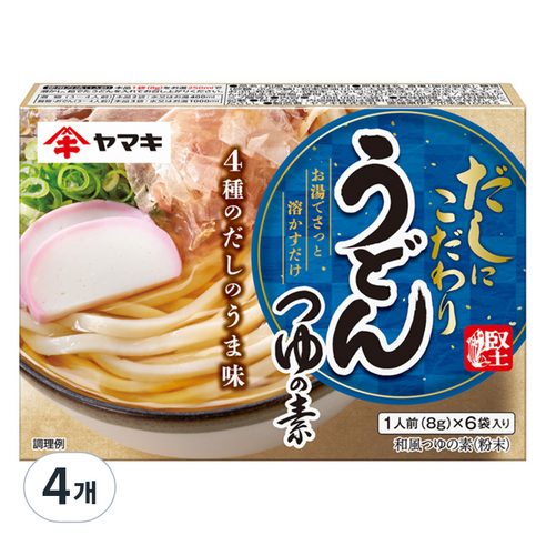 야마끼 우동 쯔유 스프 6p, 48g, 4개