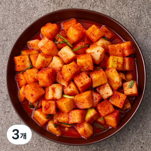 [로켓프레시] 농가식품 깍두기, 1kg, 3개