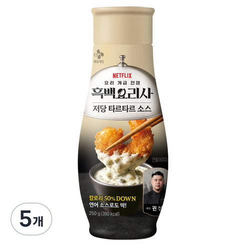 CJ제일제당 권성준셰프 저당 타르타르 소스, 250g, 5개