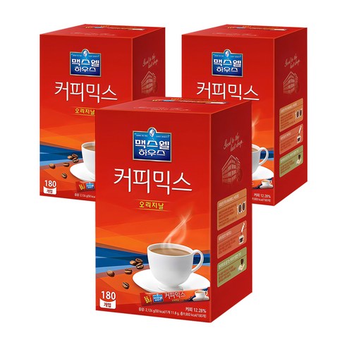 맥스웰하우스 커피믹스 오리지날, 11.8g, 180개입, 3개